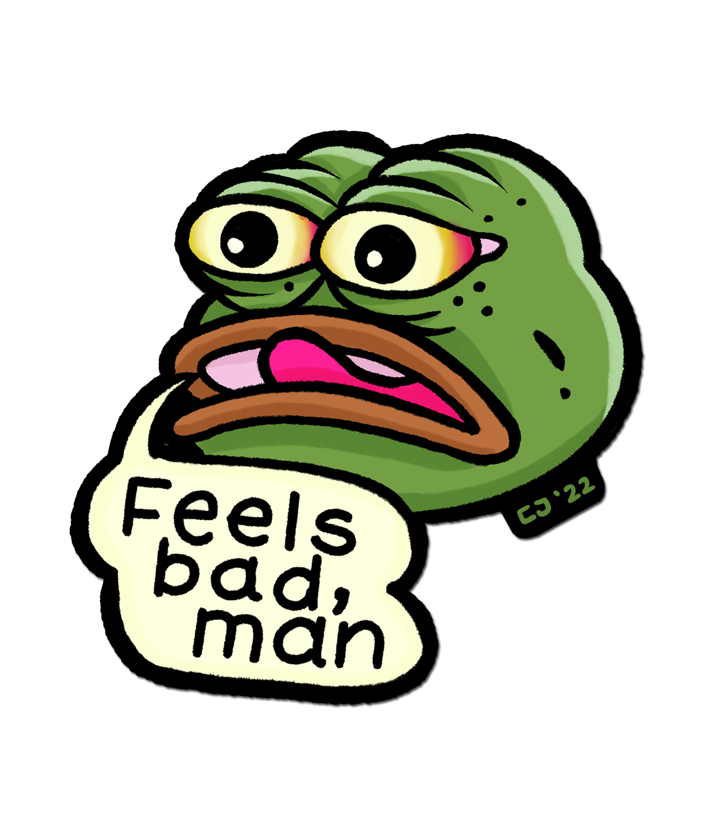FEELS BAD MAN STICKER